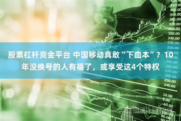 股票杠杆资金平台 中国移动真敢“下血本”？10年没换号的人有福了，或享受这4个特权